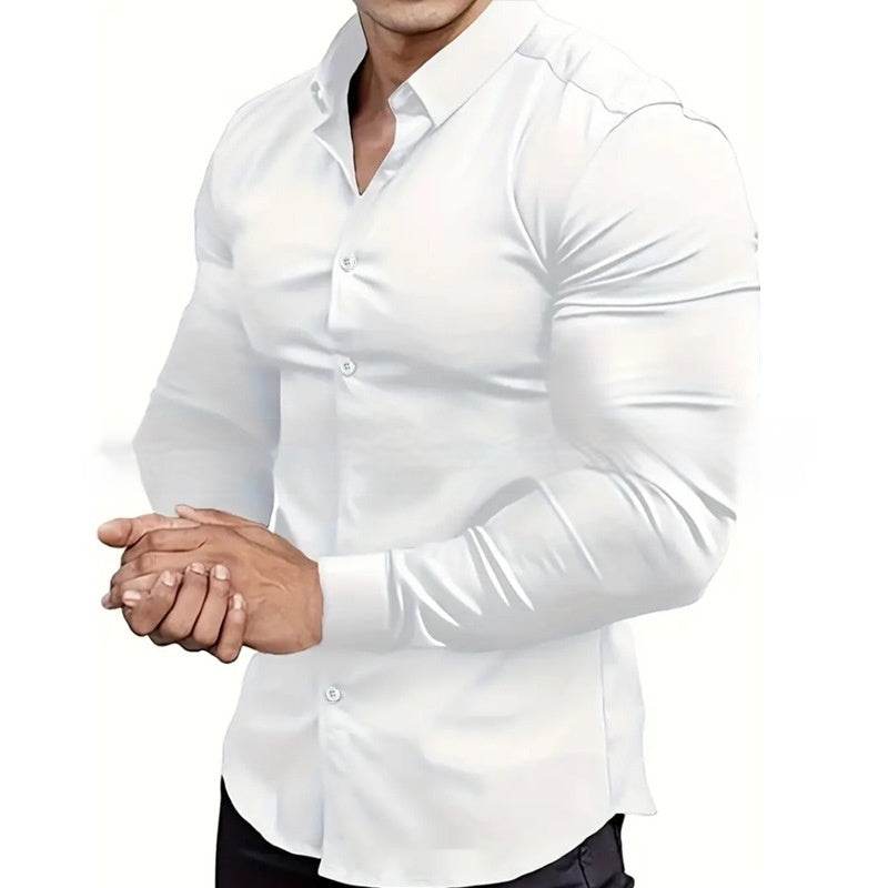 Men's Non-Ironing Casual Shirt - Anti-Wrinkle, Four-Sided Stretch Fabric - Buy Center