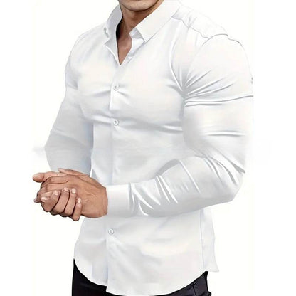 Men's Non-Ironing Casual Shirt - Anti-Wrinkle, Four-Sided Stretch Fabric - Buy Center