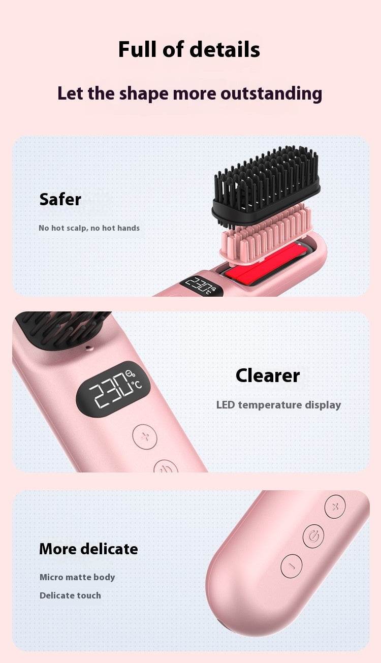 Portable Anion Straightening Comb - Wireless, Compact, Perfect for Style - Buy Center