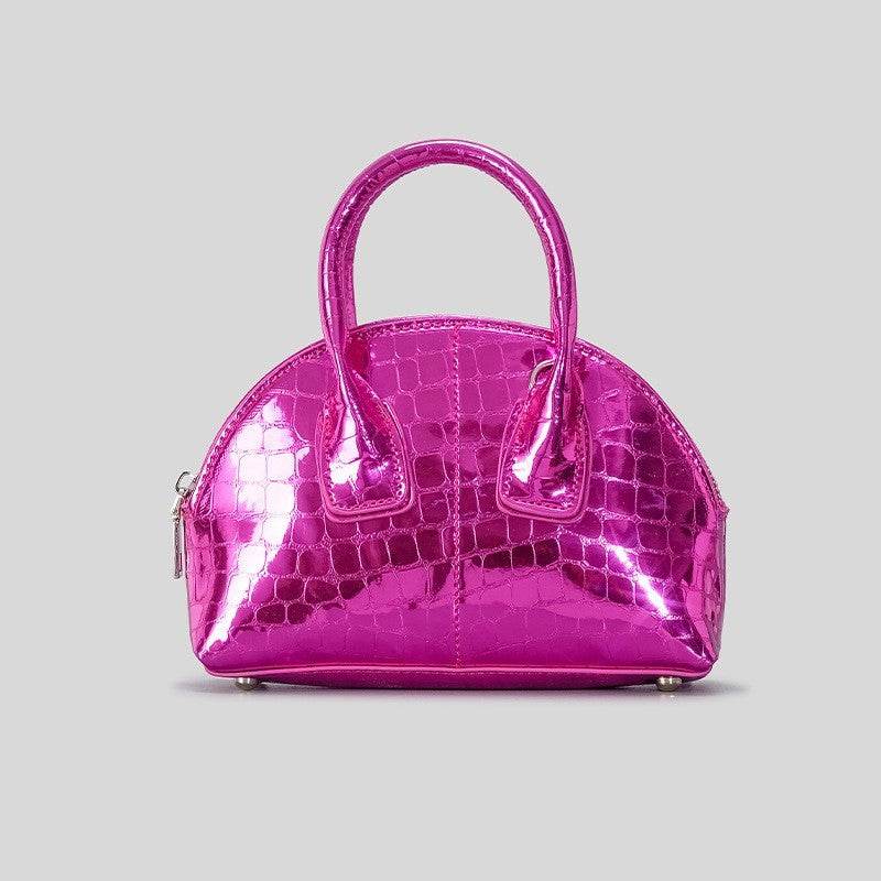 Fashion Shiny Surface Chain Messenger Bag - Stylish Leather Shoulder Bag - Buy Center