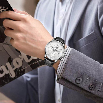 Buycenter Full-Automatic Waterproof Calendar Watch - Luminous Quartz Style - Buy Center