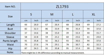 Buycenter Elegant Vintage Printed Business Suit - Casual Two-Piece Set - Buy Center