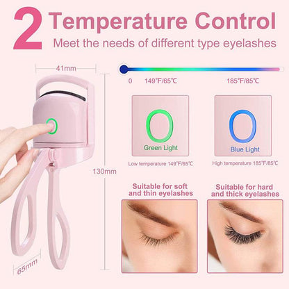 Portable Electric Heated Eyelash Curler - Quick Curls, USB Rechargeable - Buy Center