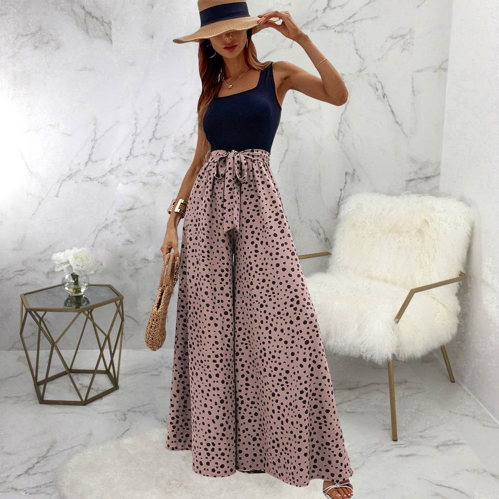 Buycenter Women's Slimming Polka-Dot Trousers - Stylish & Comfortable Fit - Buy Center