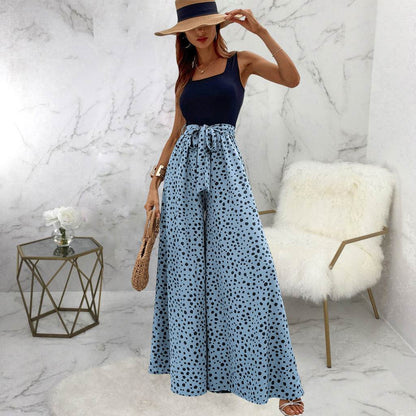 Buycenter Women's Slimming Polka-Dot Trousers - Stylish & Comfortable Fit - Buy Center