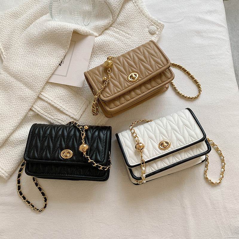 Retro Fashion Chain Small Square Bag - Chic PU Evening Bag for Autumn - Buy Center