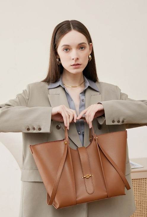 Stylish High-Grade Cowhide Totes - Large Capacity Evening Bag for Women - Buy Center