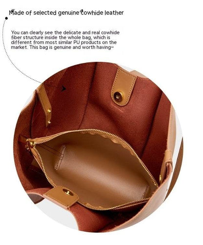 Stylish High-Grade Cowhide Totes - Large Capacity Evening Bag for Women - Buy Center