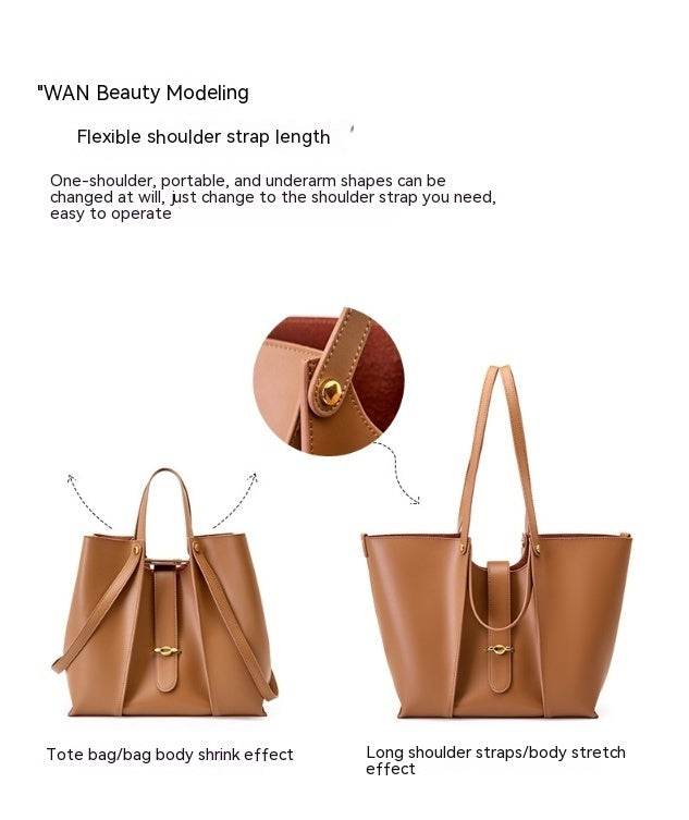 Stylish High-Grade Cowhide Totes - Large Capacity Evening Bag for Women - Buy Center