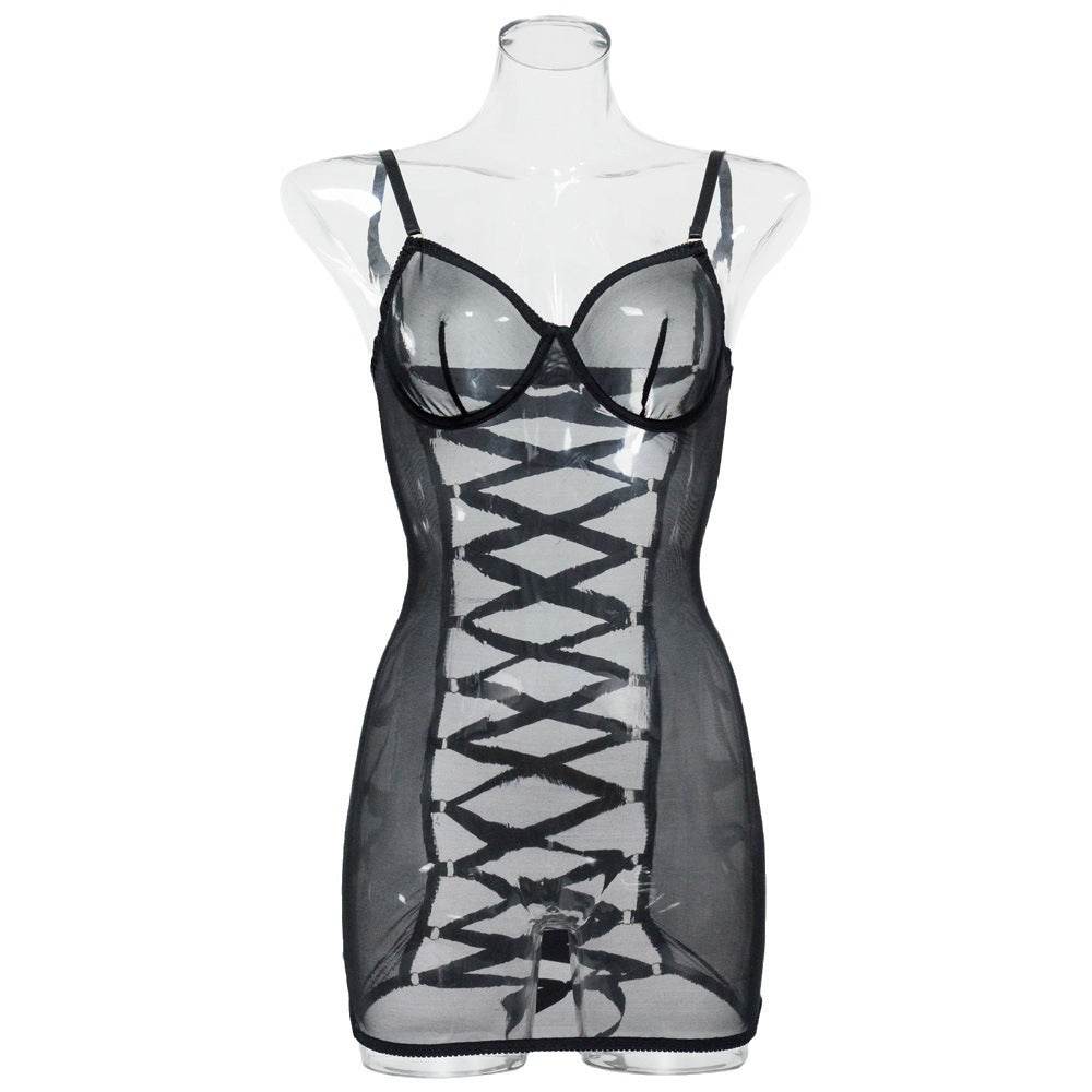 Buycenter Steel Ring Mesh Camisole - Backless Body-Shaping Bodysuit - Buy Center