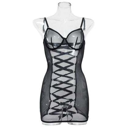 Buycenter Steel Ring Mesh Camisole - Backless Body-Shaping Bodysuit - Buy Center