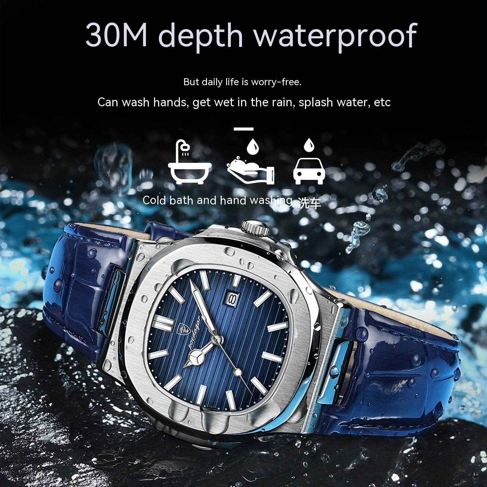 Buycenter Men's Waterproof Luminous Quartz Watch - Sleek Alloy Design - Buy Center