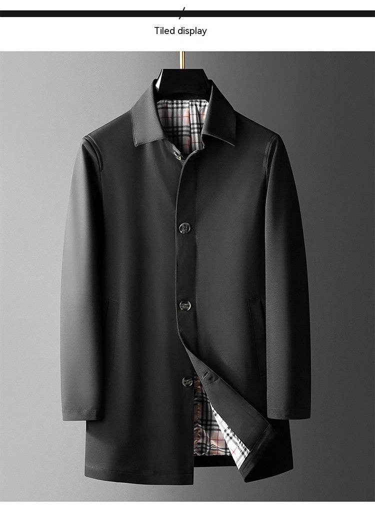 Men's Casual Loose Trench Coat - Trendy Mid-Length for Winter Style - Buy Center