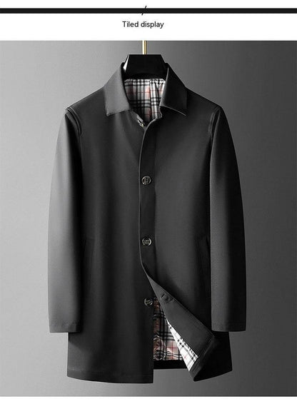 Men's Casual Loose Trench Coat - Trendy Mid-Length for Winter Style - Buy Center