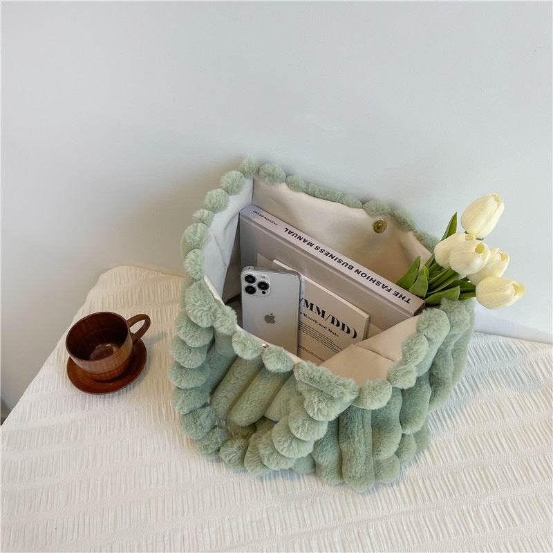 Fashion One Shoulder Plush Bag - Large Capacity Evening Bag for Women - Buy Center