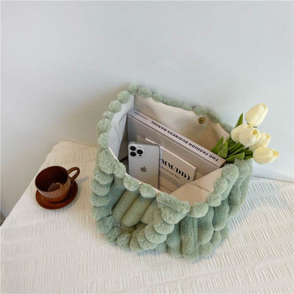 Fashion One Shoulder Plush Bag - Large Capacity Evening Bag for Women - Buy Center