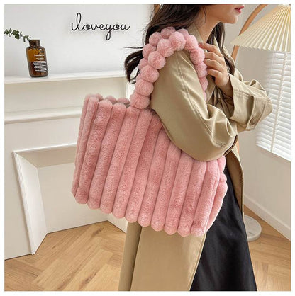 Fashion One Shoulder Plush Bag - Large Capacity Evening Bag for Women - Buy Center