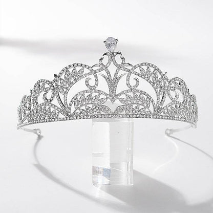 Adjustable Zircon Crown - High-End 925 Silver Bridal Jewelry for Elegance - Buy Center