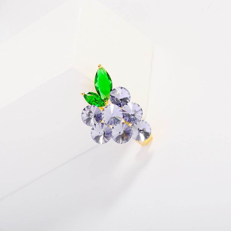 Buycenter Amethyst Grape Brooch - Versatile Summer Fashion Pin for Women - Buy Center