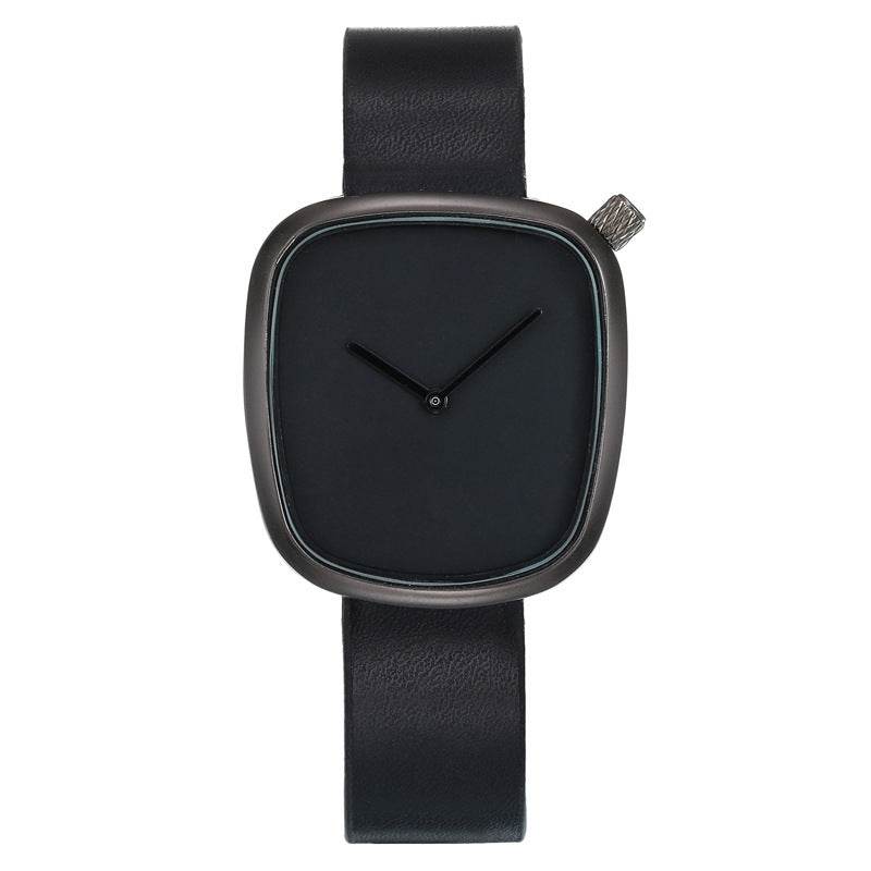 Minimalist Square Quartz Watch for Women - Stylish Faux Leather Strap - Buy Center