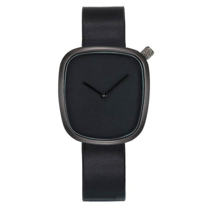 Minimalist Square Quartz Watch for Women - Stylish Faux Leather Strap - Buy Center