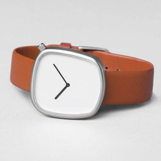 Minimalist Square Quartz Watch for Women - Stylish Faux Leather Strap - Buy Center
