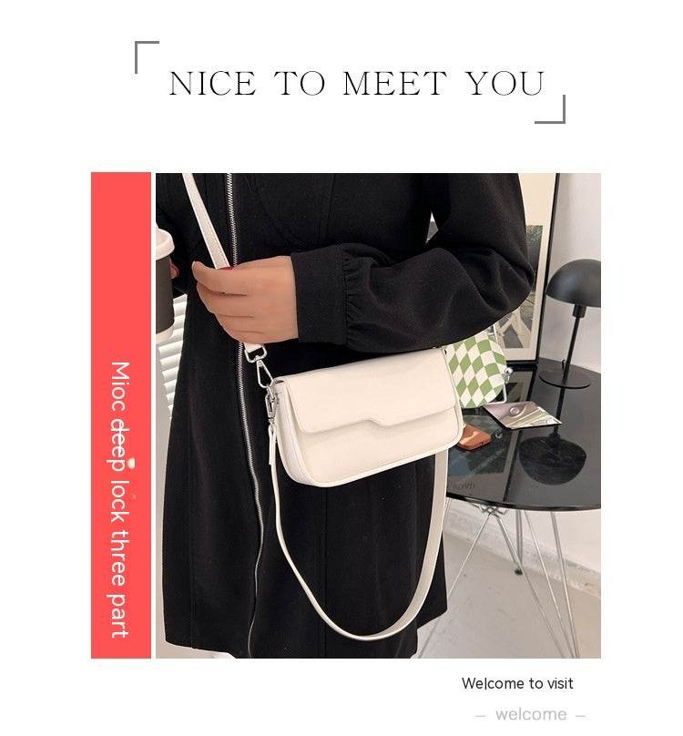 Korean Style Niche Baguette Bag - Simple Chic Underarm Shoulder Bag - Buy Center
