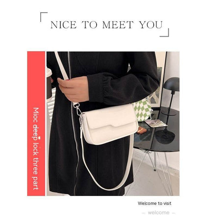 Korean Style Niche Baguette Bag - Simple Chic Underarm Shoulder Bag - Buy Center