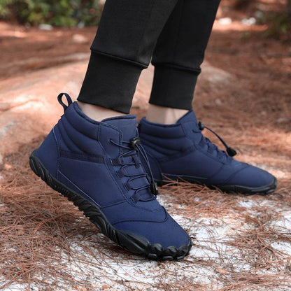 Fleece-Lined Waterproof High-Top Casual Shoes - Warm & Non-Slip Design - Buy Center