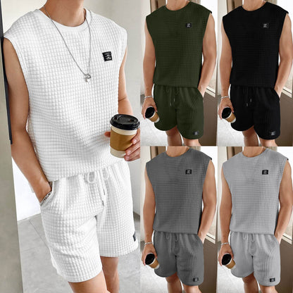 Buycenter Men's Sport Suit Set - Sleeveless Tank Top & Shorts Combo - Buy Center
