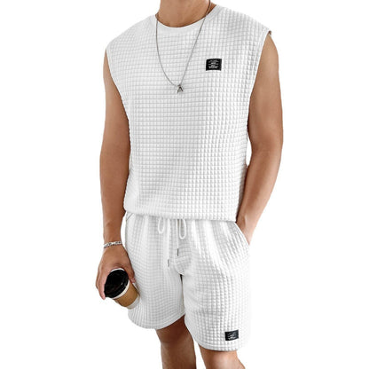 Buycenter Men's Sport Suit Set - Sleeveless Tank Top & Shorts Combo - Buy Center