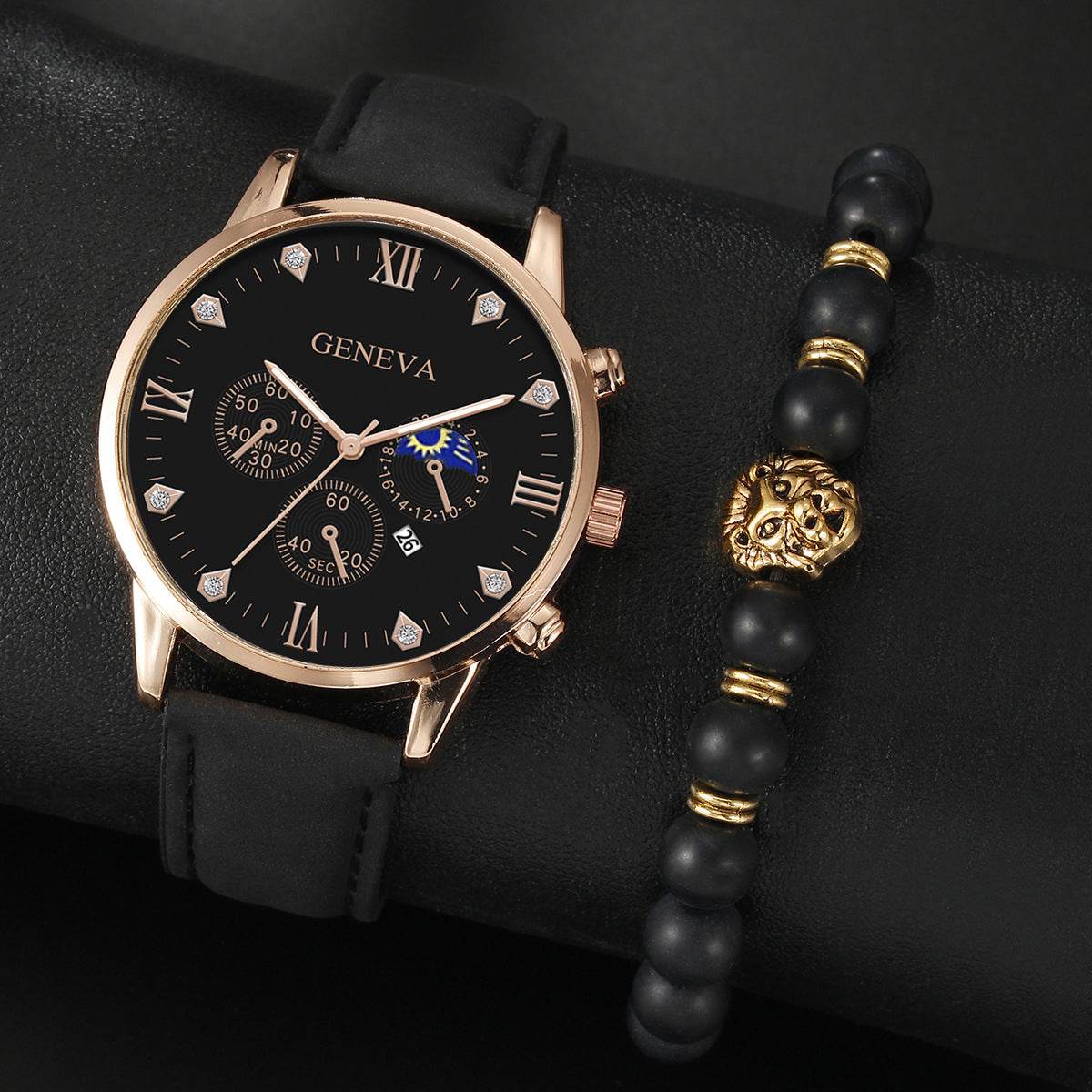 Buy Center Men's Casual Quartz Watch - Stylish Imagination with Imitation Leather Strap - Buy Center