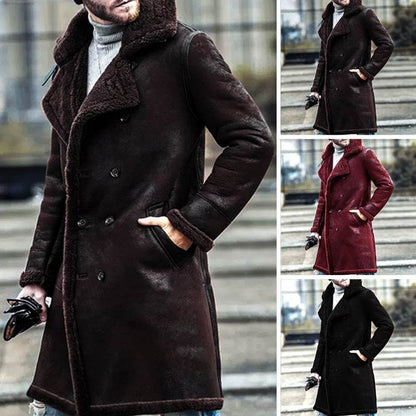 Men's Padded Fur Coat Jacket - Stylish Trench in Black & Brown 2025 - Buy Center