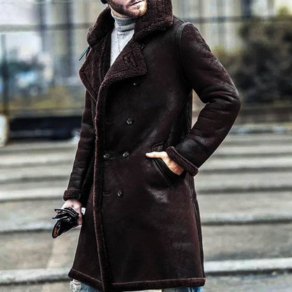 Men's Padded Fur Coat Jacket - Stylish Trench in Black & Brown 2025 - Buy Center