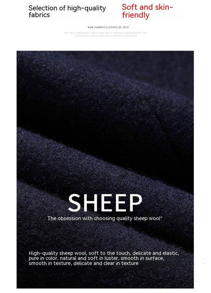 Korean Style Woolen Coat for Winter - Thick Velvet & Casual Elegance - Buy Center