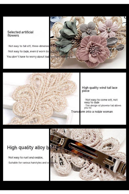 Elegant Handmade Bow Hair Accessories - Pearl Flower Hair Ring 2025 - Buy Center