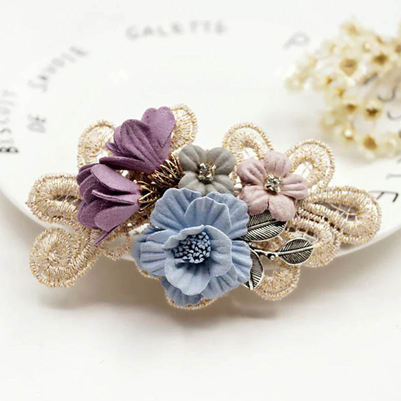 Elegant Handmade Bow Hair Accessories - Pearl Flower Hair Ring 2025 - Buy Center