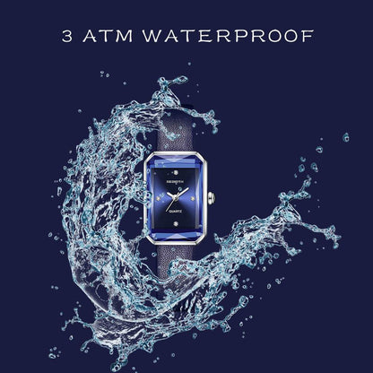 Exquisite Square Diamond Quartz Watch - Stylish & Waterproof for Women - Buy Center