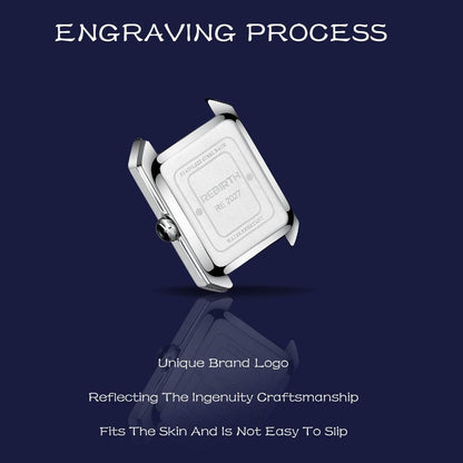 Exquisite Square Diamond Quartz Watch - Stylish & Waterproof for Women - Buy Center