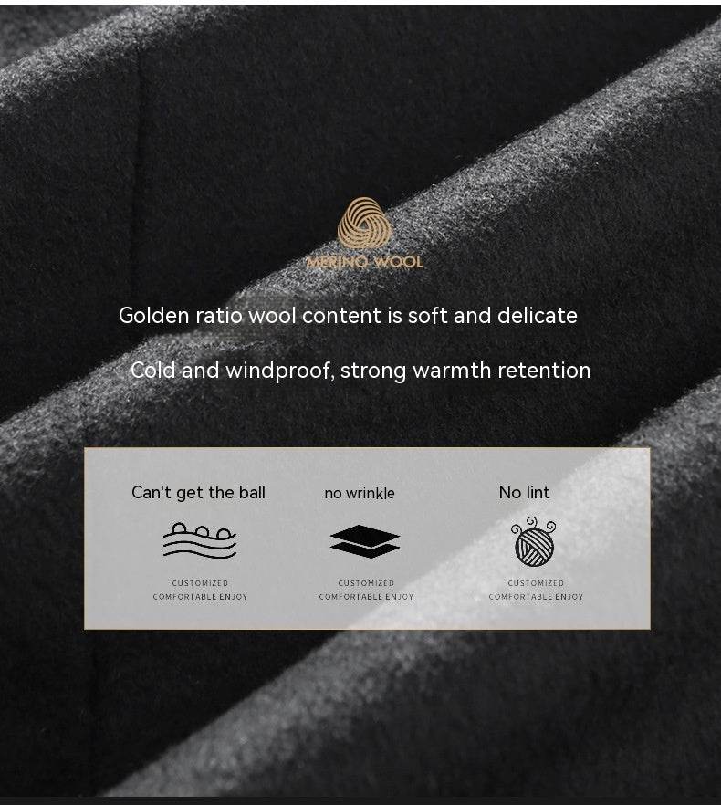 Winter Woolen Men's Slim Trench Coat - Thick Warm Casual Jacket 2025 - Buy Center