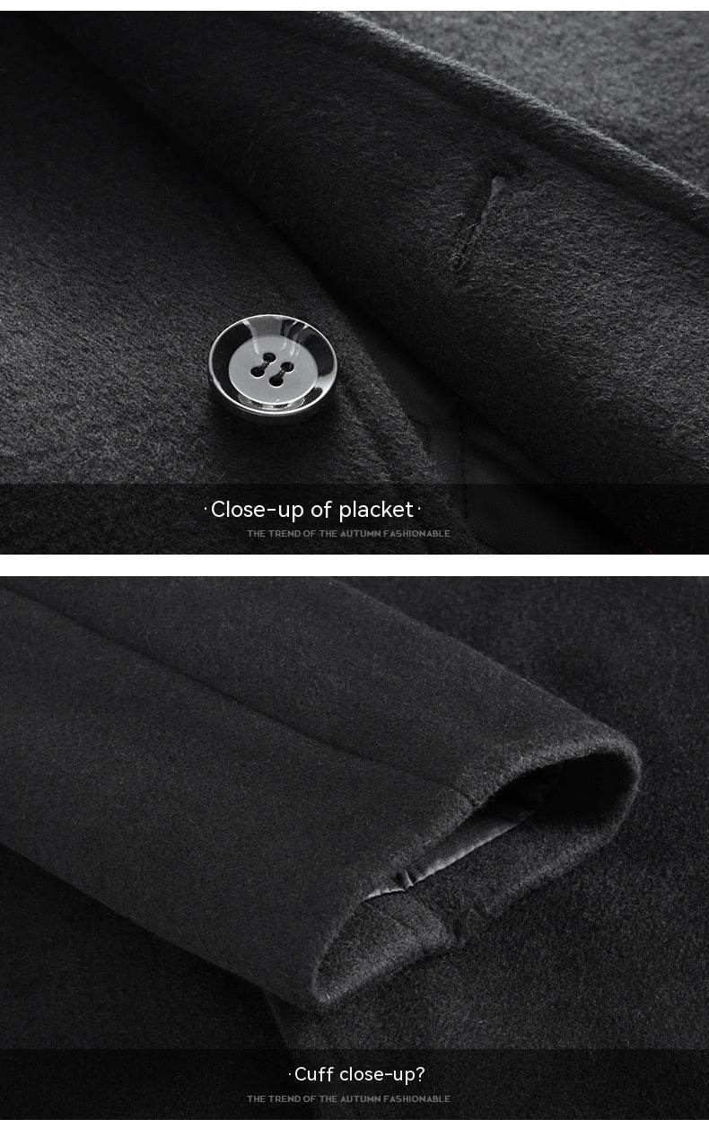 Winter Woolen Men's Slim Trench Coat - Thick Warm Casual Jacket 2025 - Buy Center