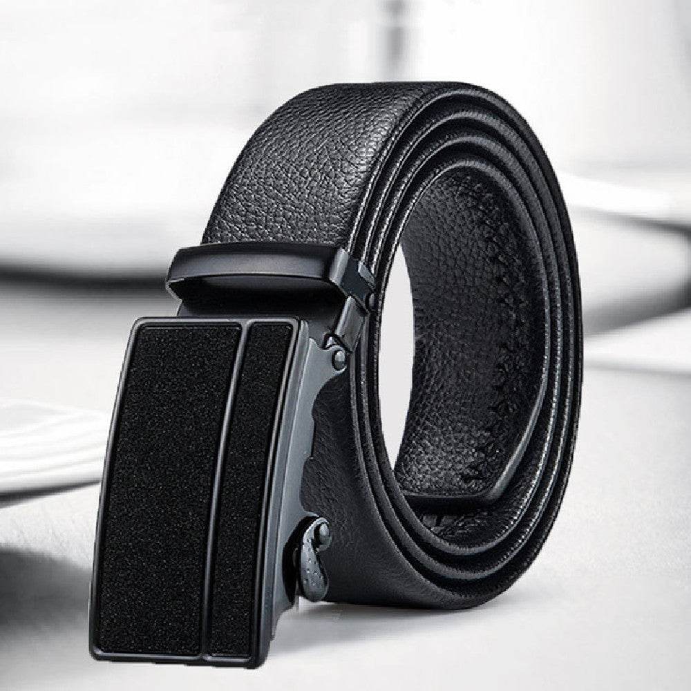 Black Bales Catch Men's Belt - Stylish Imitation Leather, Electroplated Design - Buy Center