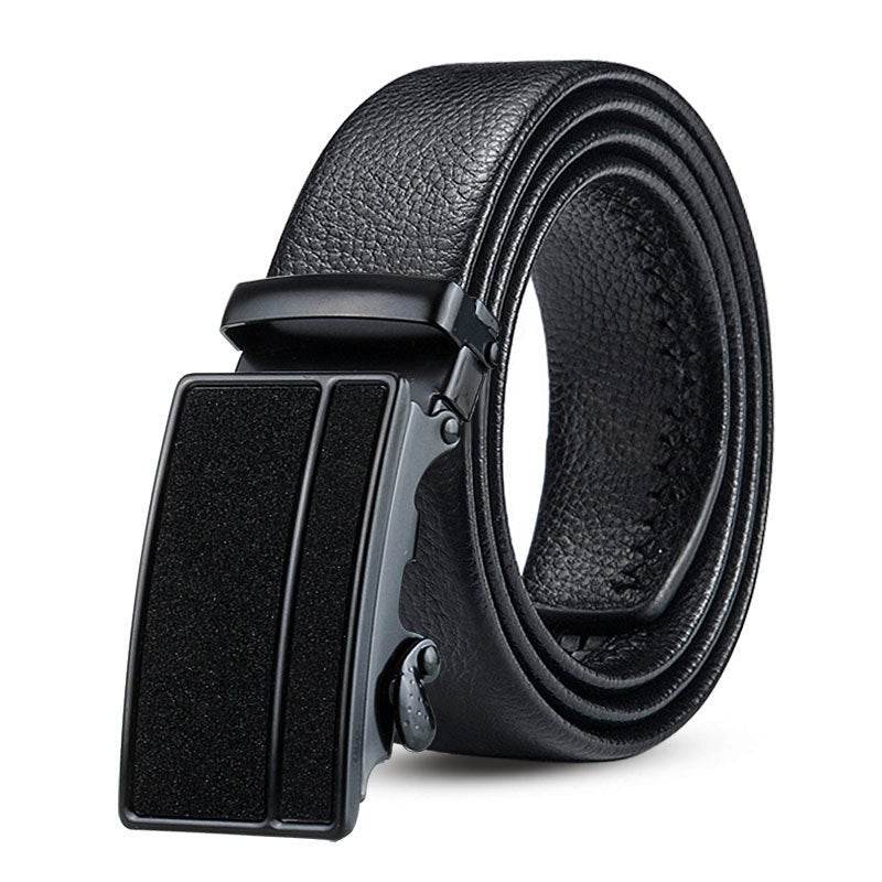 Black Bales Catch Men's Belt - Stylish Imitation Leather, Electroplated Design - Buy Center