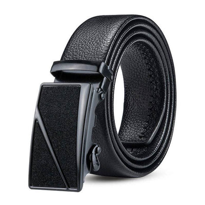 Black Bales Catch Men's Belt - Stylish Imitation Leather, Electroplated Design - Buy Center