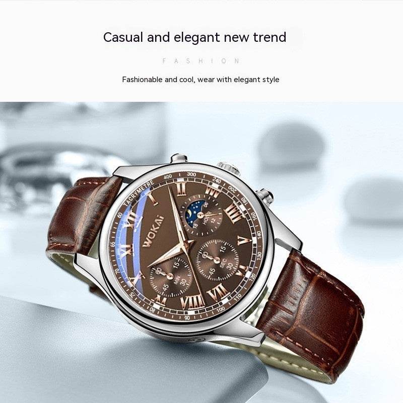 Buy Center Quartz Sport Watch - Casual Leather Belt for Men - Buy Center
