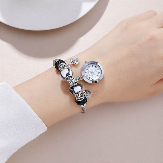 Women's Bangle Watch - Quartz Love Heart Pendant, Minimalist Design - Buy Center
