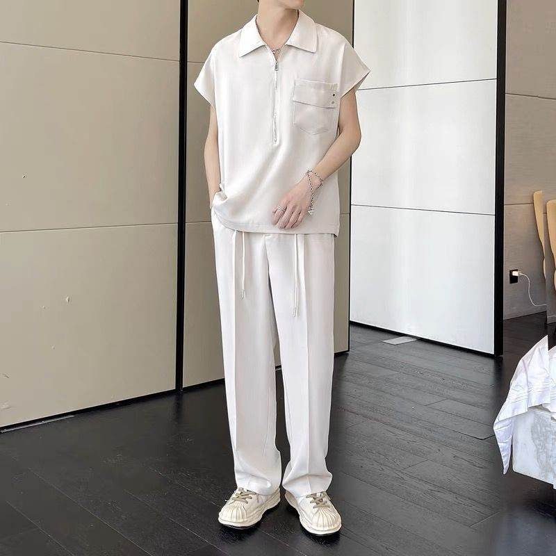 Casual Sleeveless Striped Shirt for Summer - Trendy Korean Style Top - Buy Center