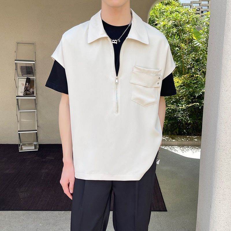 Casual Sleeveless Striped Shirt for Summer - Trendy Korean Style Top - Buy Center