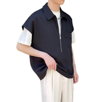 Casual Sleeveless Striped Shirt for Summer - Trendy Korean Style Top - Buy Center