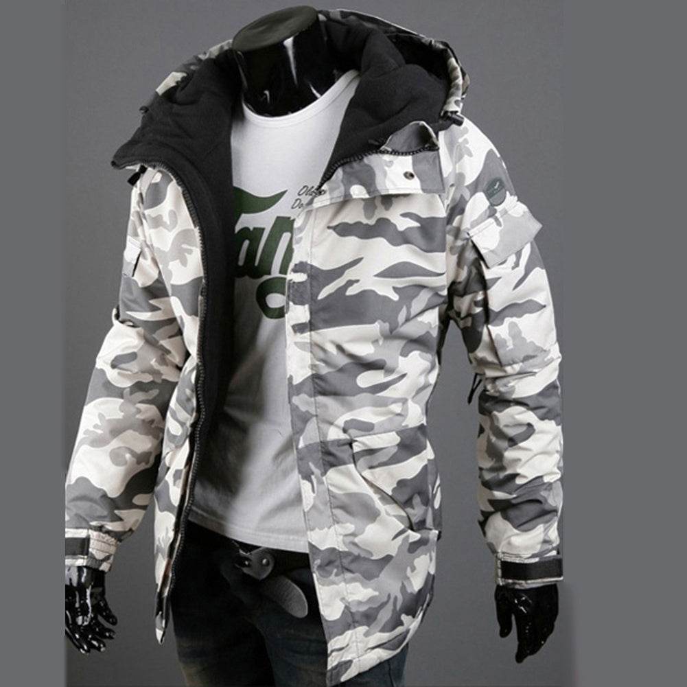 Buycenter Hooded Casual Sports Jacket - Stylish Cotton Padded Camouflage - Buy Center